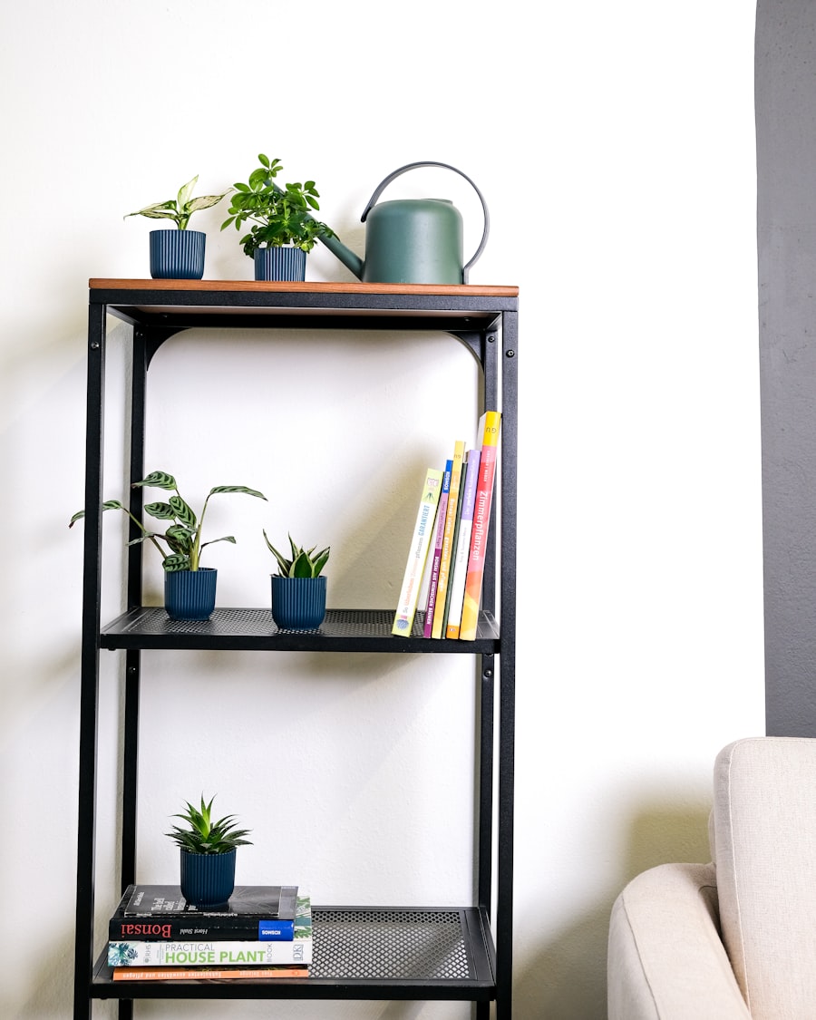 Real small indoor plant stand for potted plants